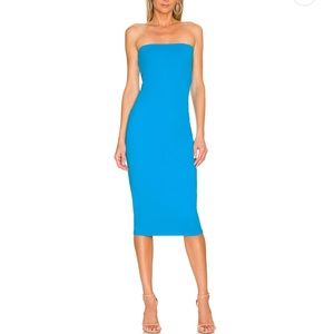 Susana Monaco aquamarine Strapless Dress